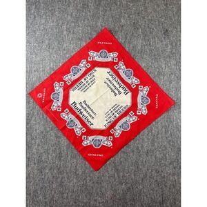 Vintage Budweiser King of Beers Red White Blue Bandana Made in USA 21x21 - 15187